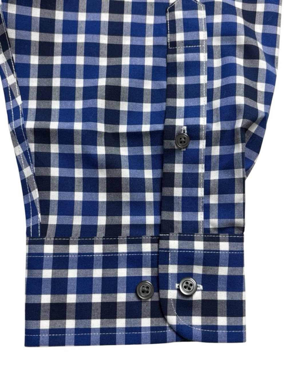 NWT Jos A Bank Traveler Collection Blue Gingham Check Dress Shirt • 2X • $100 - Picture 5 of 13